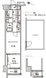 ベルシード板橋本町プレミアⅡ 806 間取り図