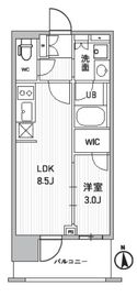 シーズンフラッツ新御徒町イースト 902 間取り図