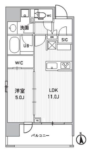 シーズンフラッツ新御徒町イースト 1203 間取り図