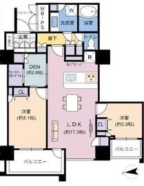 上大岡タワーザレジデンス 24階 間取り図