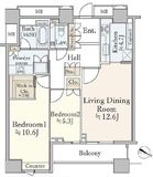 番町パークハウス 8階 間取り図