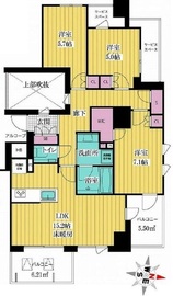 プラウド弦巻三丁目 4階 間取り図