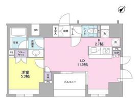 コンフォリア池袋DEUX 1303 間取り図