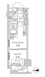 パークアクシス品川天王洲アイル 514 間取り図