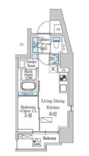 デュオフラッツ品川戸越 202 間取り図