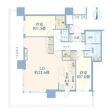 HARUMI FLAG SKYDUO SUN VILLAGE (晴海フラッグ スカイデュオ サンヴィレッジ) 38階 間取り図