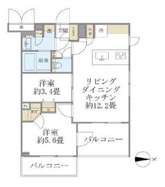 La Perla NAKANO (ラペルラ中野) 401 間取り図