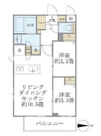 La Perla NAKANO (ラペルラ中野) 402 間取り図