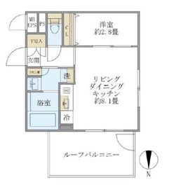 La Perla NAKANO (ラペルラ中野) 404 間取り図