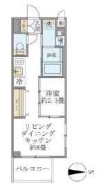 La Perla NAKANO (ラペルラ中野) 201 間取り図