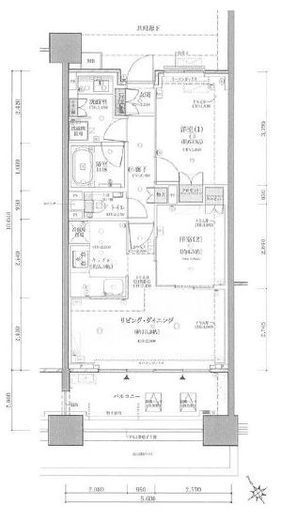 クレヴィアタワー目黒不動前 20階 間取り図