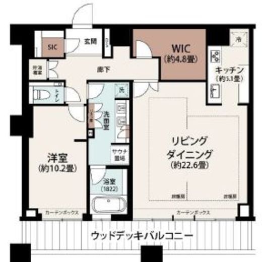 勝どきザ・タワー 53階 間取り図