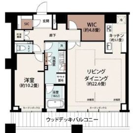 勝どきザ・タワー 53階 間取り図