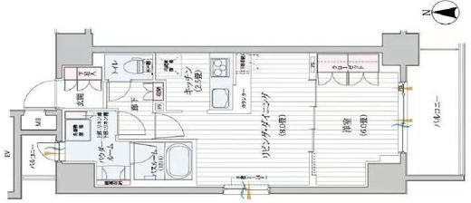 デュオステージ王子Ⅱ 7階 間取り図