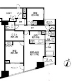 ヒルズ新宿御苑 8階 間取り図