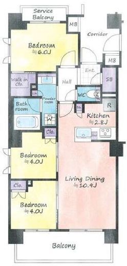 リビオ練馬北町 1階 間取り図