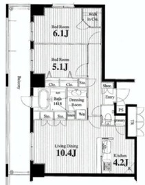 コンフォリア田町 1203 間取り図