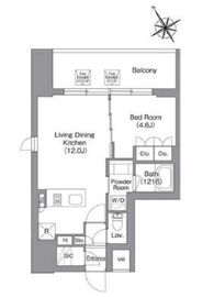 バウスフラッツ蔵前 1101 間取り図