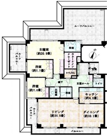 ドムス広尾西館 4階 間取り図
