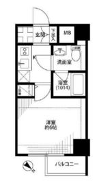 プレール・ドゥーク渋谷幡ヶ谷 4階 間取り図