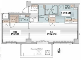 カスタリア三宿 502 間取り図