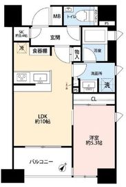 パークリュクス築地 3階 間取り図