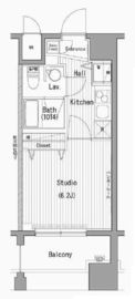 ガーラ・プレシャス横濱関内 8階 間取り図