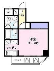 ベルファース麻布十番 402 間取り図