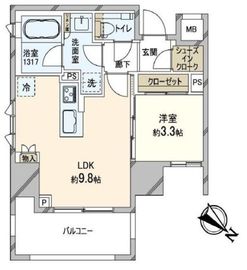 ルジェンテ文京根津 14階 間取り図