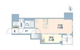 ライオンズミレス蔵前 6階 間取り図