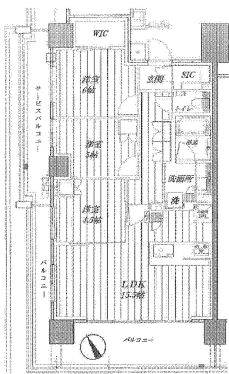 クレヴィアタワー目黒不動前 1階 間取り図