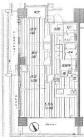 クレヴィアタワー目黒不動前 1階 間取り図