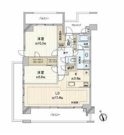 ジオ美しが丘二丁目ヒルズ 5階 間取り図