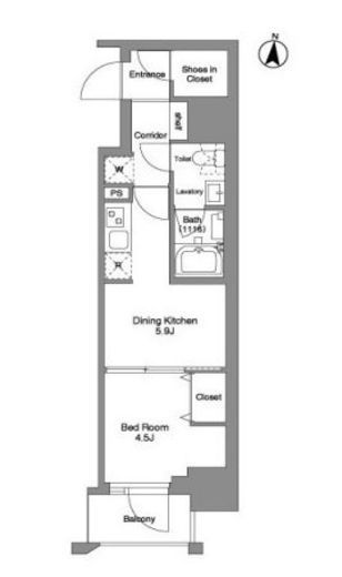 クラリティア綾瀬 501 間取り図