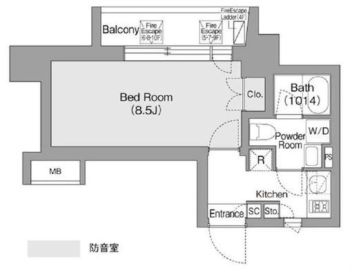 コンフォリア・リヴ森下MUTIO 801 間取り図