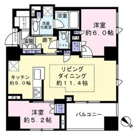 プラウド恵比寿南 5階 間取り図