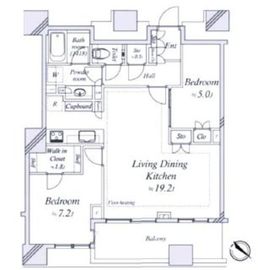 パークタワー勝どきミッド/サウス 38階 間取り図