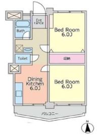 マンションニュー恵比寿 6階 間取り図