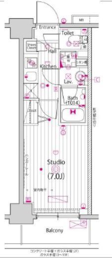ガーラ・プライム横濱関内 7階 間取り図
