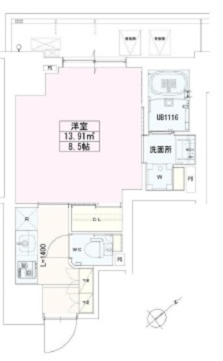 神谷町レジデンス壱番館 302 間取り図