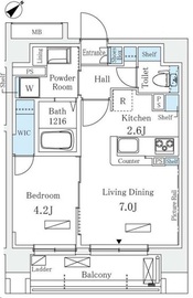Raum麻布十番 802 間取り図