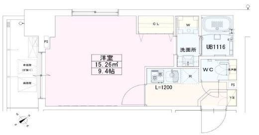 神谷町レジデンス壱番館 303 間取り図