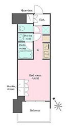 ウエリスアーバン水天宮前 528 間取り図