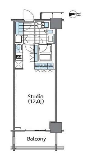 コンフォリア新宿イーストサイドタワー 1625 間取り図
