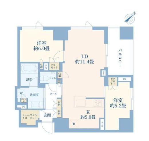 プラウド恵比寿南 4階 間取り図