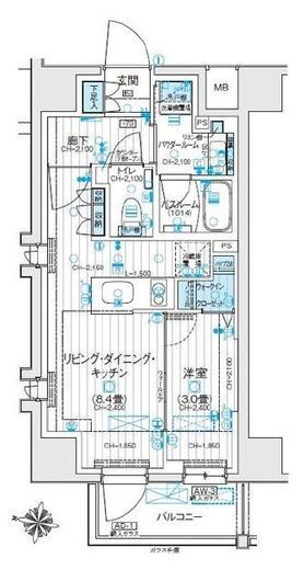 デュオステージ北千住Ⅲ 5階 間取り図