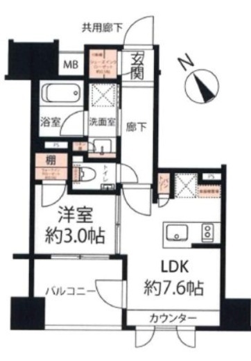 プレミアムレジデンス町屋 10階 間取り図