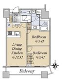 コンシェリア西新宿タワーズウエスト 33階 間取り図