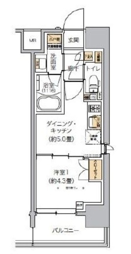 リビオメゾン芝浦 501 間取り図