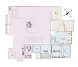 神谷町レジデンス壱番館 404 間取り図